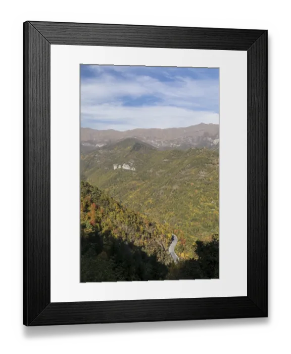 Framed Print : Autumn in the Ligurian Alps near Imperia