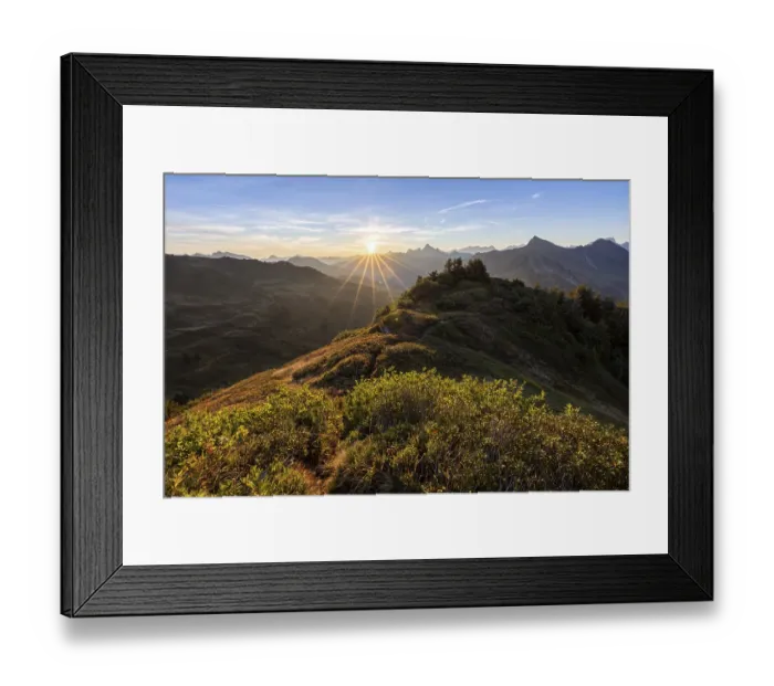 Framed Print : Sunrise on Portlakopf in autumn