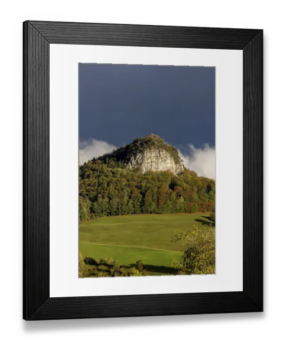 Framed Print : Wisner Flueh in autumn with fog rolling