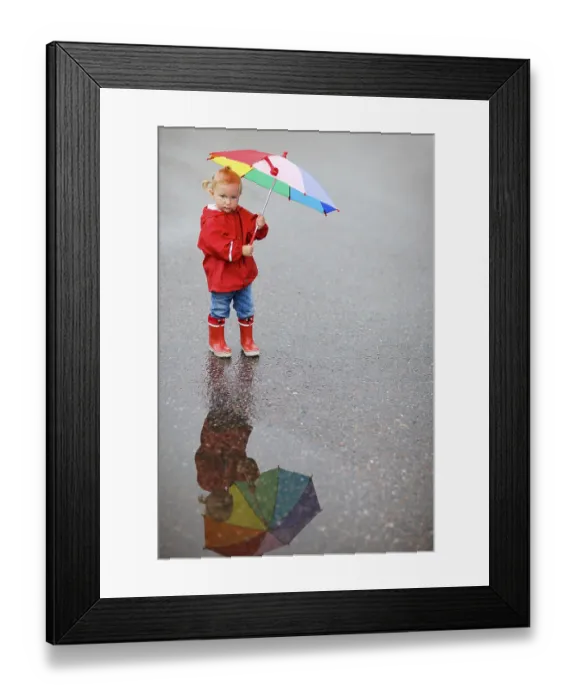 Framed Print : A little girl with an umbrella
