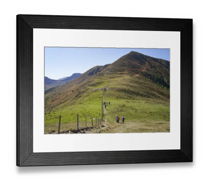 Framed Print : Hikers on the Saureggnock, Nockberge Biosphere Reserve Framed Print : Hikers on the Saureggnock, Nockberge Biosphere Reserve