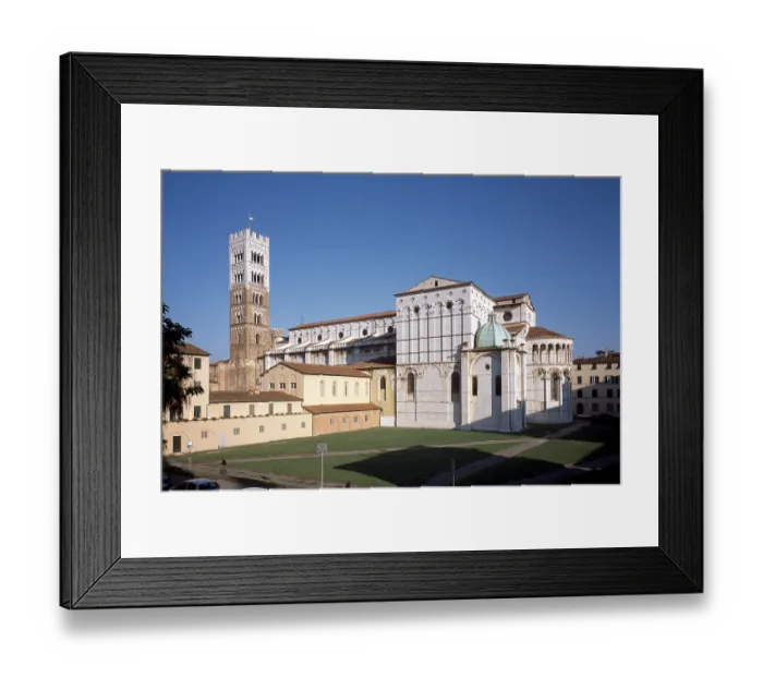Framed Print : Lucca, Duomo, view from south-east Framed Print : Lucca, Duomo, view from south-east