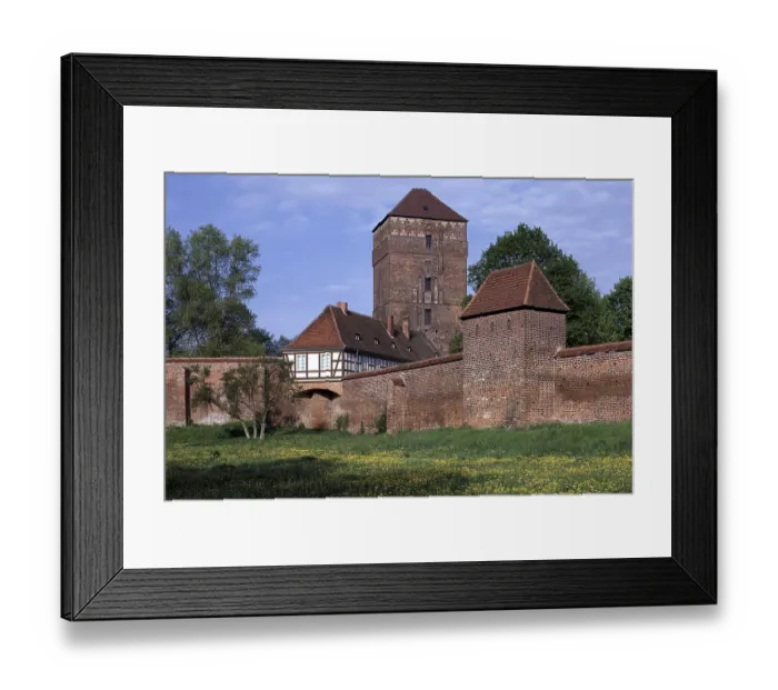 Framed Print : Wittstock, town wall, official tower Framed Print : Wittstock, town wall, official tower