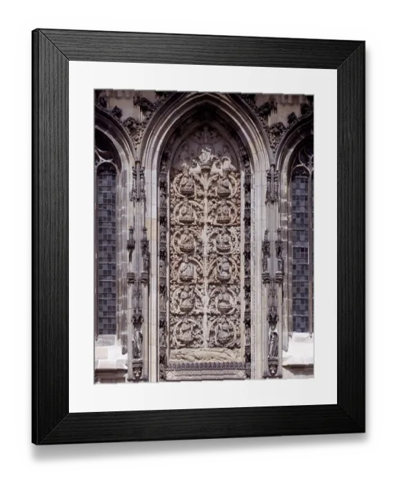 Framed Print : Root of Jesse above the south portal, St Framed Print : Root of Jesse above the south portal, St