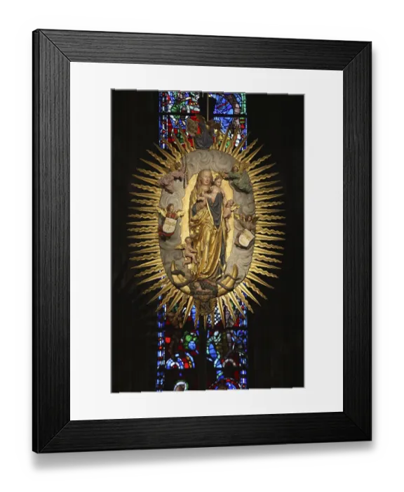 Framed Print : Madonna with a crown of rays, 1524 by Jan van Stevensweert