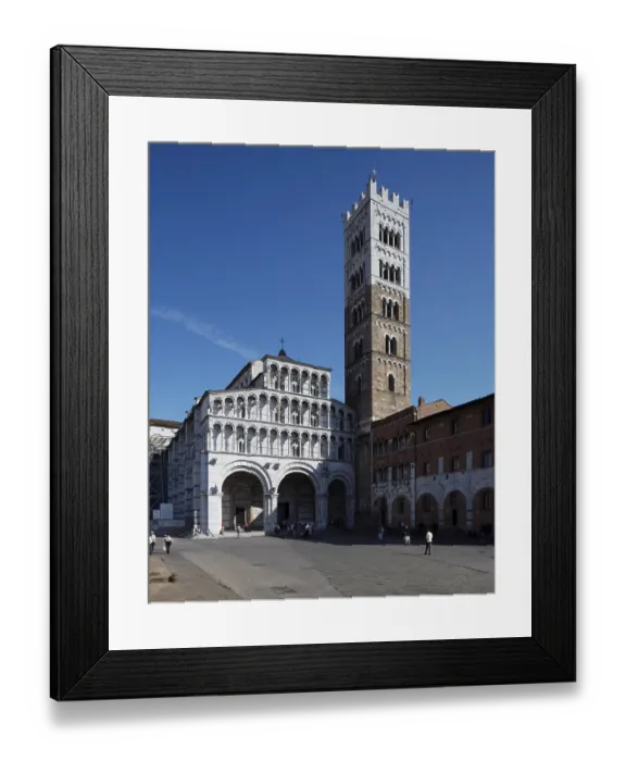Framed Print : Lucca, cathedral from the north-west Framed Print : Lucca, cathedral from the north-west