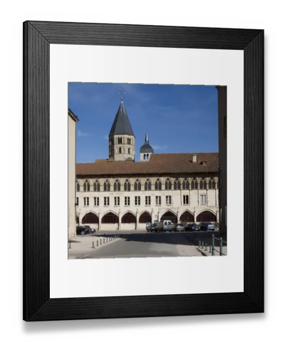 Framed Print : Gothic building in front, view from west