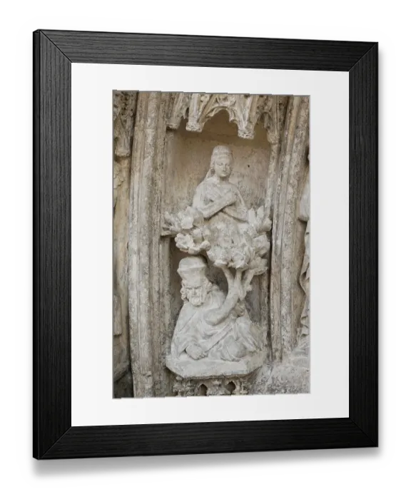 Framed Print : Main portal, vaulted figures, root of Jesse and Mary Framed Print : Main portal, vaulted figures, root of Jesse and Mary