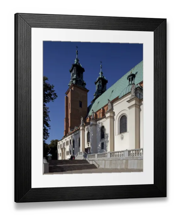 Framed Print : Towers and nave from the south-east, St Framed Print : Towers and nave from the south-east, St
