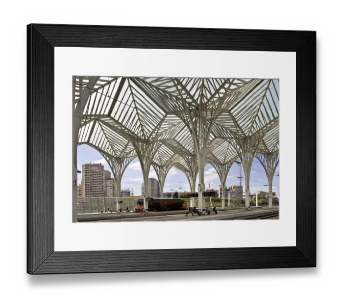 Framed Print : Lisbon, East railway station by Santiago Calatrava 1998
