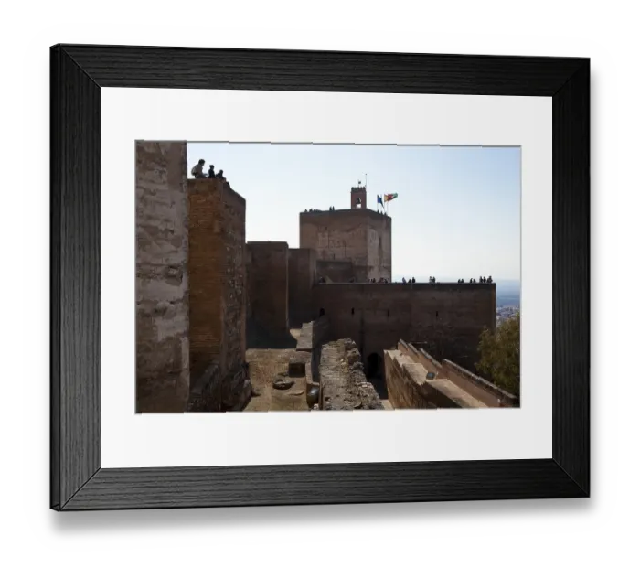 Framed Print : Alcazaba fortress, northern flank facing west