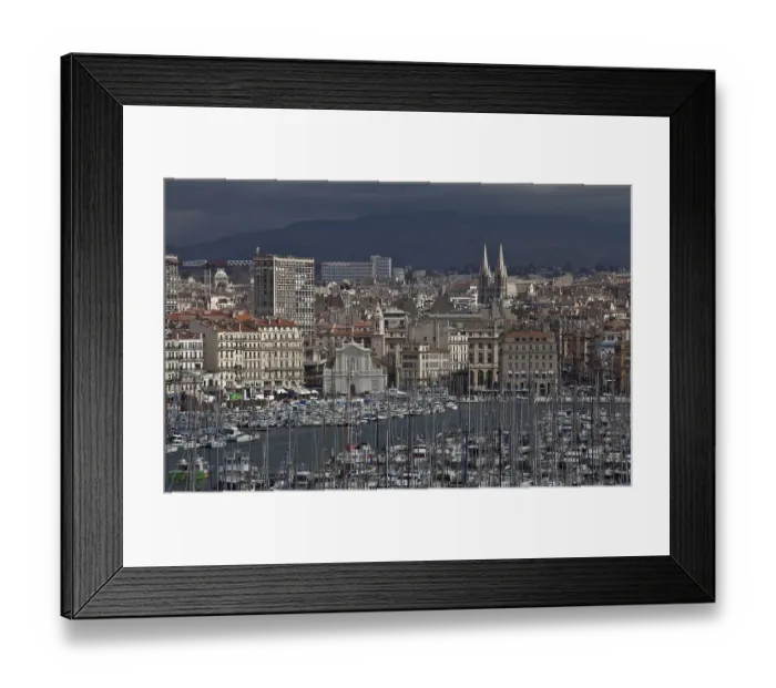 Framed Print : View from the south-west with St-Ferrol on the left and St-Vincent-de-Paul at the back on the right