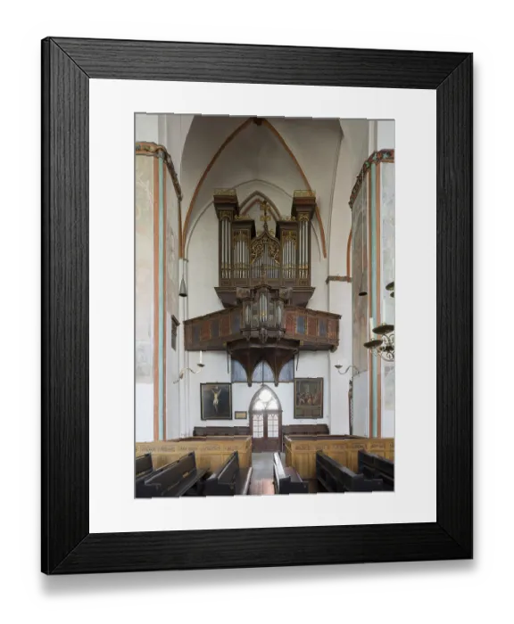 Framed Print : Jakobikirche, Stellwagen organ from 1636