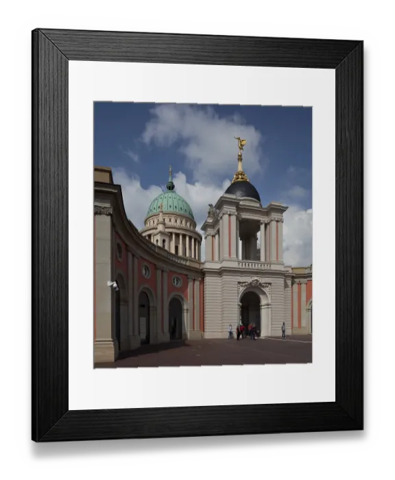 Framed Print : Courtyard to the north-east with Fortuna portal