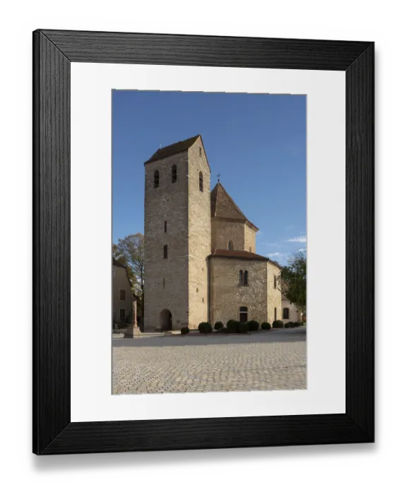 Framed Print : Ottmarsheim, abbey church, view from south-west Framed Print : Ottmarsheim, abbey church, view from south-west