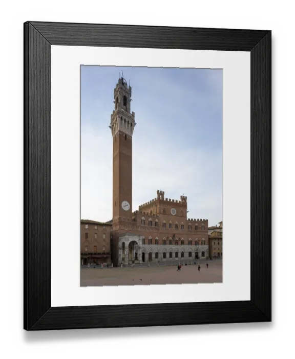 Framed Print : Siena, Piazza del Campo with Palazzo Pubblico