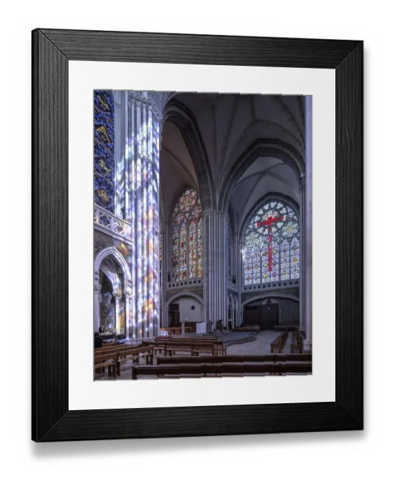 Framed Print : Pontmain, pilgrimage basilica Notre-Dame de Pontmain