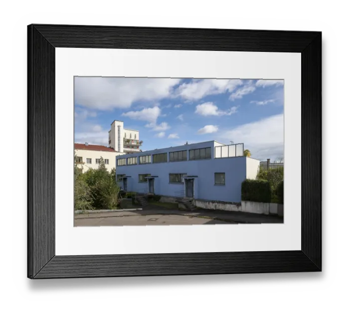 Framed Print : Stuttgart, Weissenhofsiedlung, terraced houses by Mart Stan