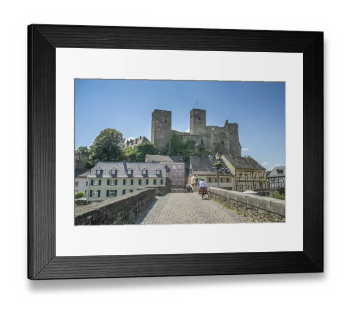 Framed Print : Castle, Runkel, bridge over the Lahn Framed Print : Castle, Runkel, bridge over the Lahn