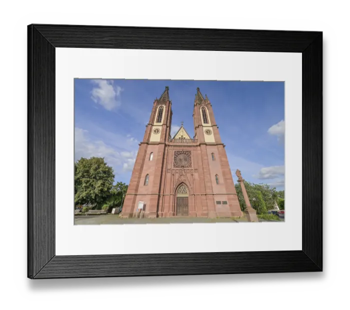 Framed Print : Rheingau Cathedral, Heilig Kreuz Catholic Parish Church