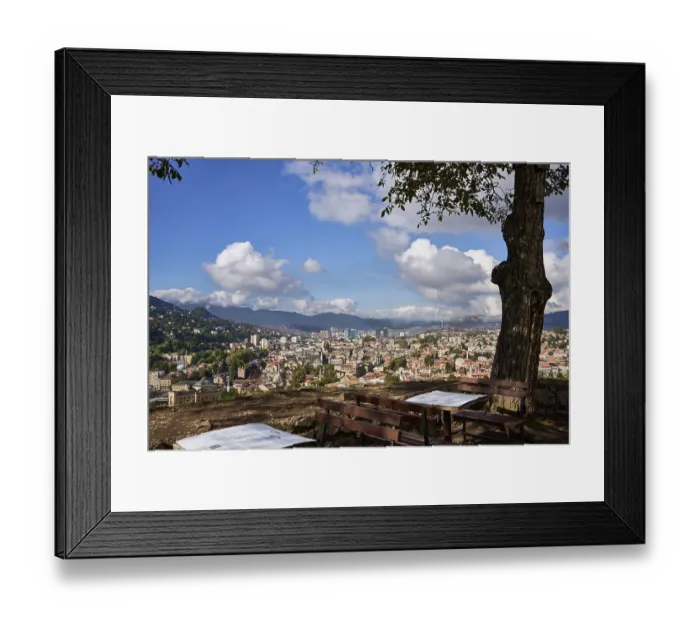 Framed Print : View from the Yellow Fortress of the city of Sarajevo