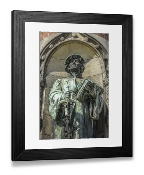 Framed Print : Monument, Huldrych Zwingli, Zwingli Church