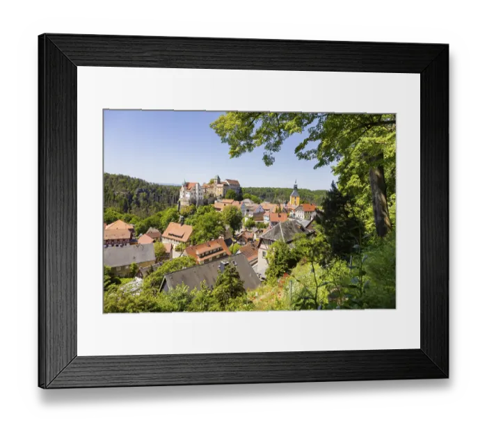 Framed Print : Hohnstein Castle and Town in Saxon Switzerland