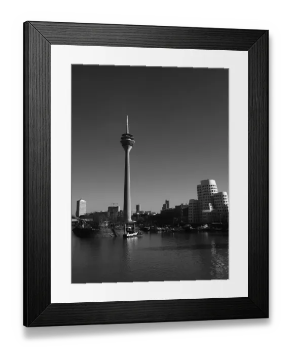Framed Print : Panorama of the Media Harbour with Rhine Tower
