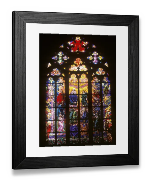 Framed Print : Stained glass window by Alphonse Mucha in St Vitus Cathedral Framed Print : Stained glass window by Alphonse Mucha in St Vitus Cathedral