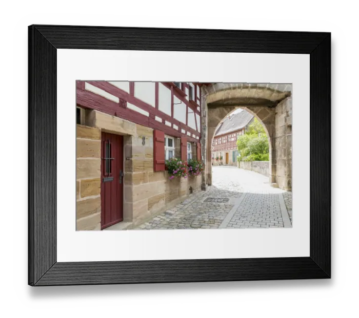 Framed Print : Castle gate of Cadolzburg Castle