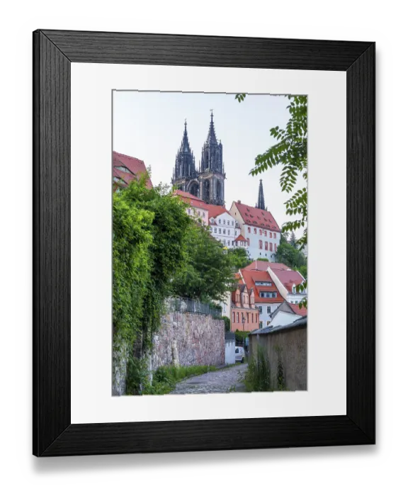 Framed Print : Old town with the towers of the cathedral on the castle hill Framed Print : Old town with the towers of the cathedral on the castle hill