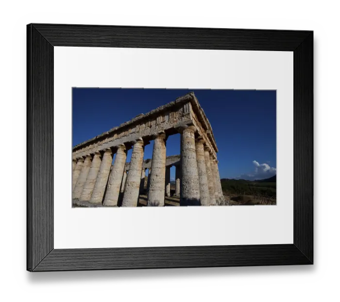 Framed Print : Evening light, Doric temple, front and side Framed Print : Evening light, Doric temple, front and side