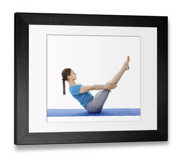 Framed Print : Yoga, young beautiful woman yoga instructor doing Full Boat pose asana (Paripurna navasana) Framed Print : Yoga, young beautiful woman yoga instructor doing Full Boat pose asana (Paripurna navasana)