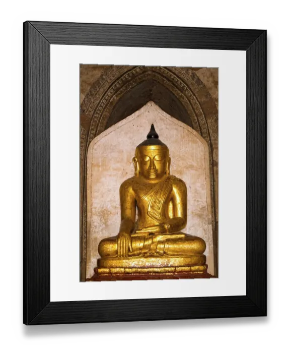 Framed Print : Buddha statue in the Dhamma-yan-gyi temple