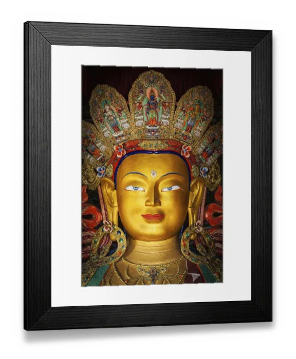 Framed Print : Maitreya Buddha statue in Thiksey Gompa