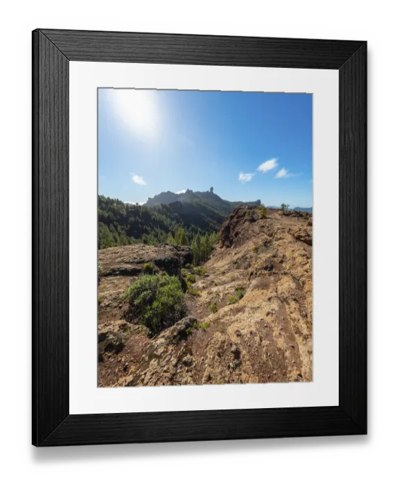 Framed Print : Views from a viewpoint to Roque Nublo in Gran Canaria Framed Print : Views from a viewpoint to Roque Nublo in Gran Canaria