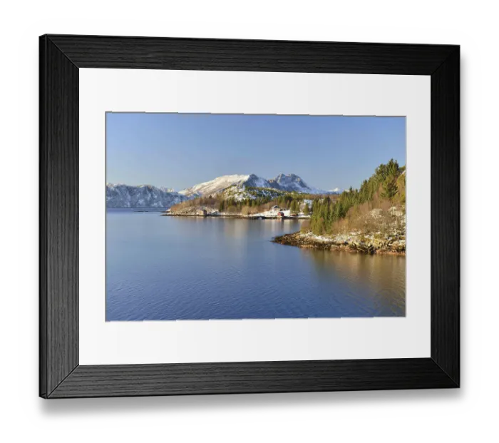 Framed Print : Coastal landscape near Ornes, Teksmona Island Framed Print : Coastal landscape near Ornes, Teksmona Island