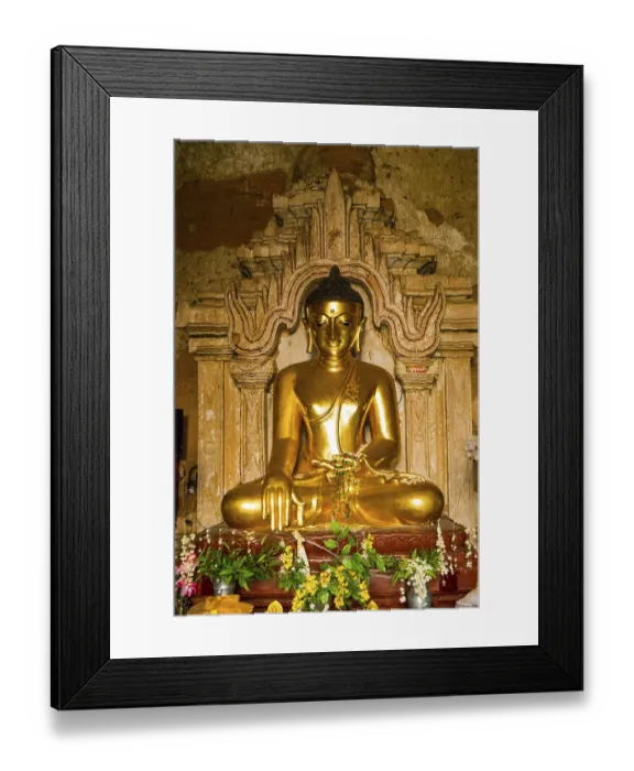Framed Print : Buddha statue at Shwegugyi Temple