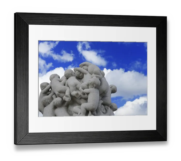 Framed Print : Children figures, Vigelandpark in Frognerpark Framed Print : Children figures, Vigelandpark in Frognerpark