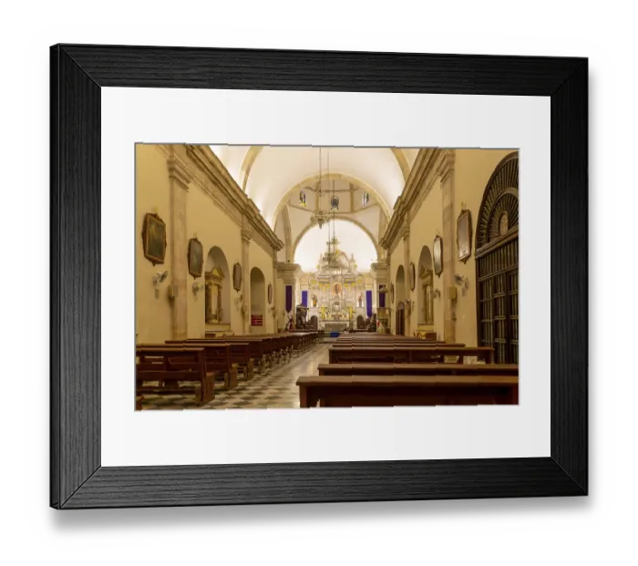 Framed Print : Interior of cathedral church of Our Lady of the Immaculate Conception