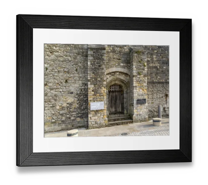 Framed Print : Medieval city walls, Castle Watergate
