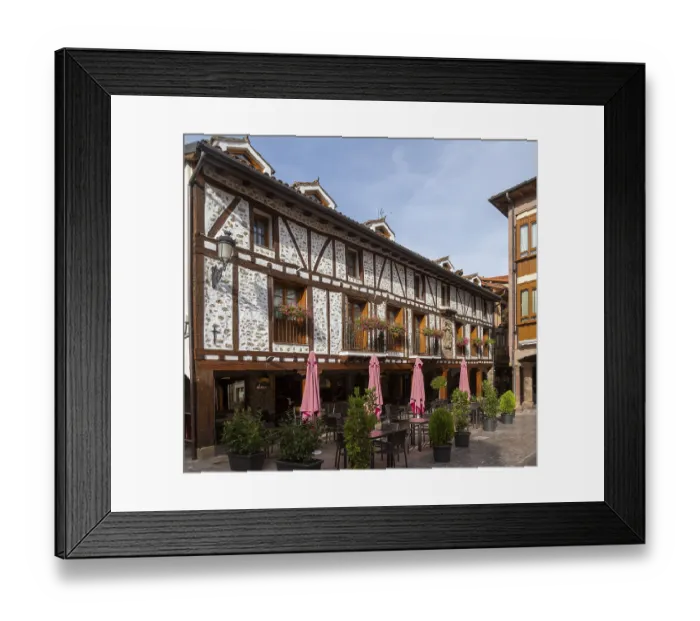 Framed Print : Historic buildings in town of Ezcaray