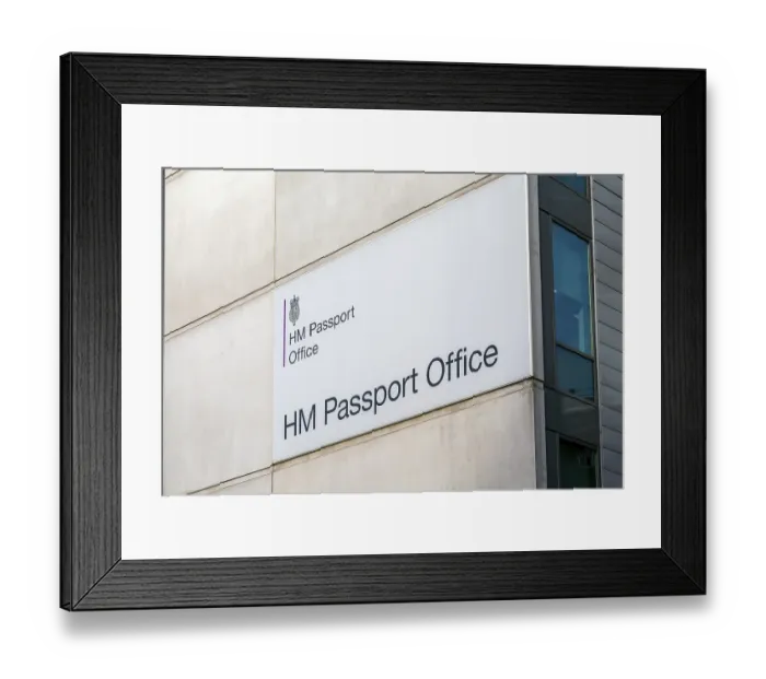 Framed Print : HM Passport Office building, 101 Old Hall Street