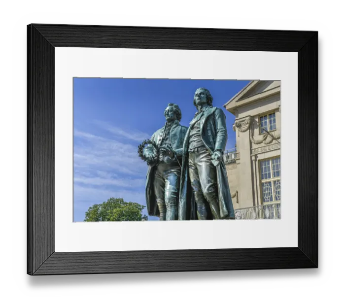 Framed Print : Goethe-Schiller Monument, German National Theatre