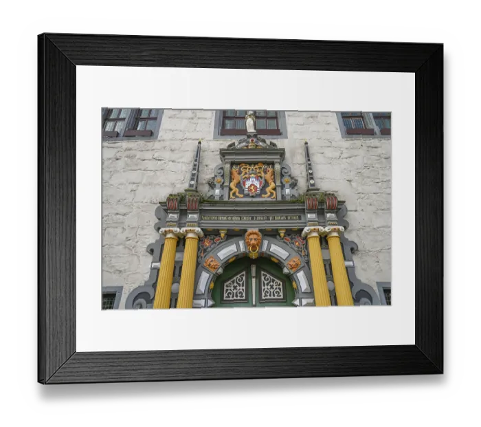 Framed Print : Main portal, ornamental facade