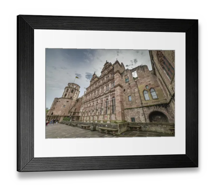 Framed Print : Castle Terrace, Friedrichsbau, Heidelberg Castle Framed Print : Castle Terrace, Friedrichsbau, Heidelberg Castle