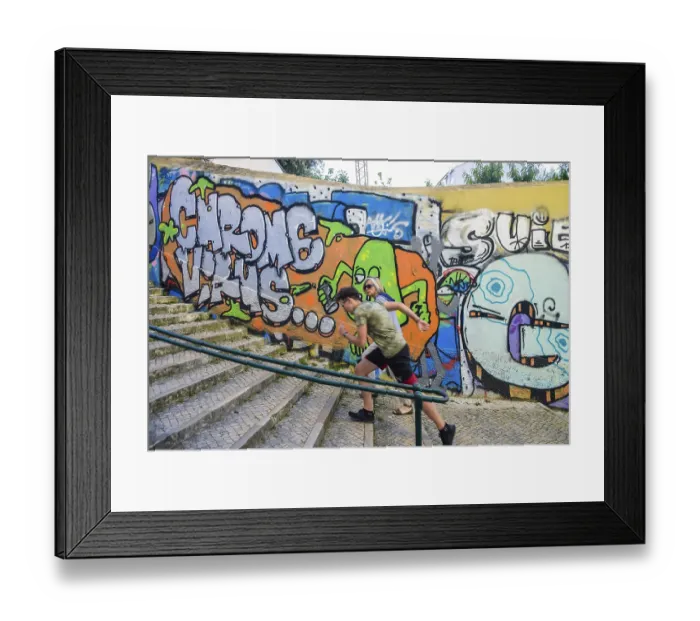 Framed Print : Graffiti, Alfama, Lisbon, Portugal, Europe