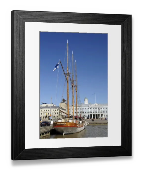 Framed Print : Sailing ship in the port of Helsinki