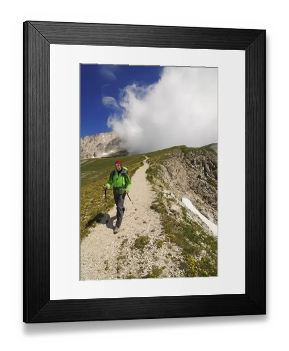 Framed Print : Mountain climber on Corno Grande Framed Print : Mountain climber on Corno Grande