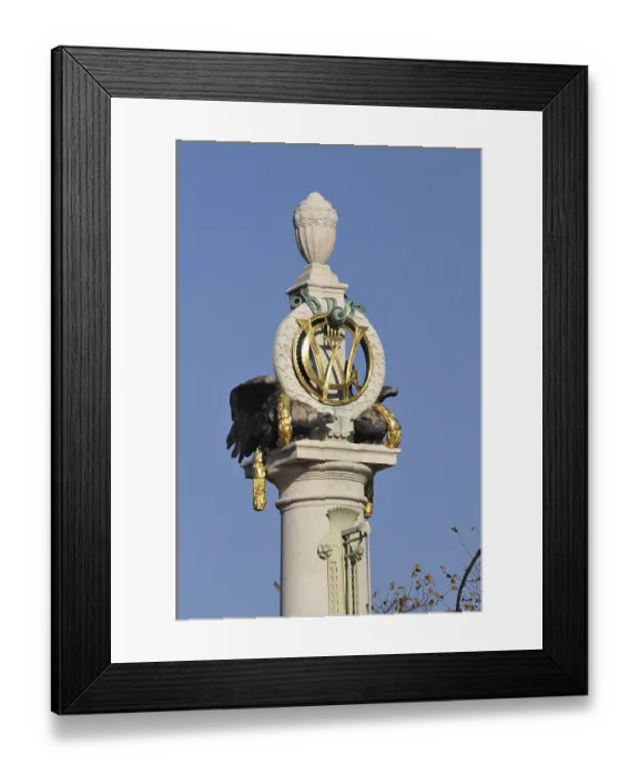 Framed Print : Column with letter W, Stadtpark